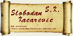 Slobodan Kačarević vizit kartica